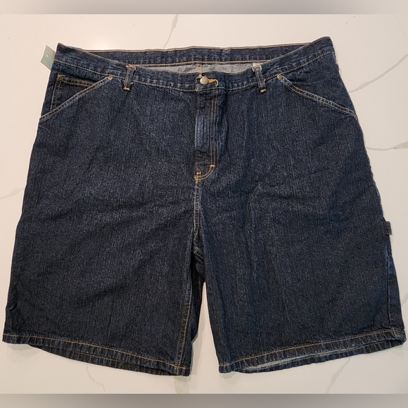 Men's Bullseye Blue Denim Relaxed Fit Carpenter Jeans Shorts Size 48 NWT - Picture 1 of 7